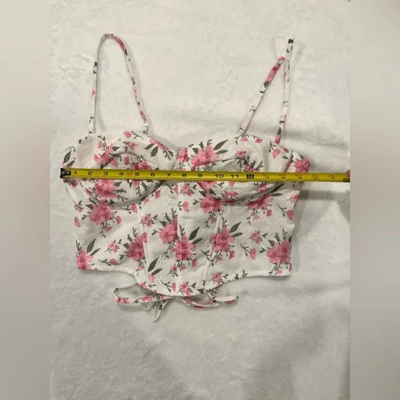 Windsor Call Me Cutie Floral Eyelet Corset Top - Large - Picture 9 of 10